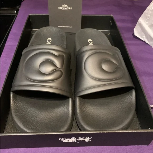 NIB Coach Ulla Rubber Slides - Picture 1 of 4